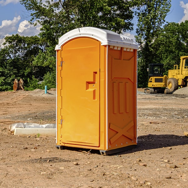 how often are the portable restrooms cleaned and serviced during a rental period in Verona Virginia